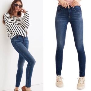 Madewell 9” High Rise Skinny Dark Wash